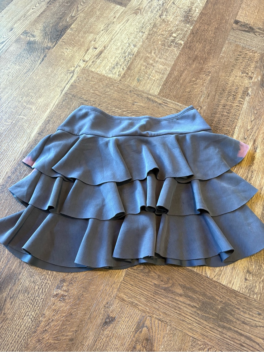 Girls' Tiered Ruffle Skirt in Gray